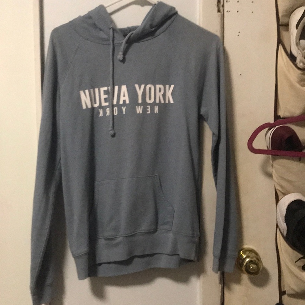 Blue hoodie